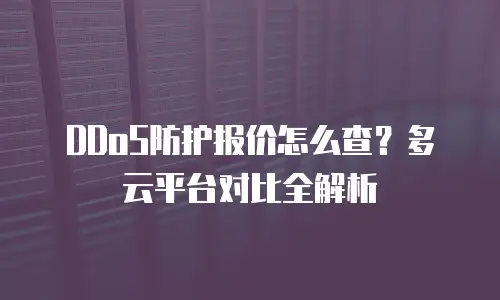 DDoS防护报价怎么查？多云平台对比全解析