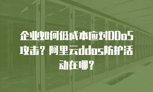 企业如何低成本应对DDoS攻击？阿里云ddos防护活动在哪？