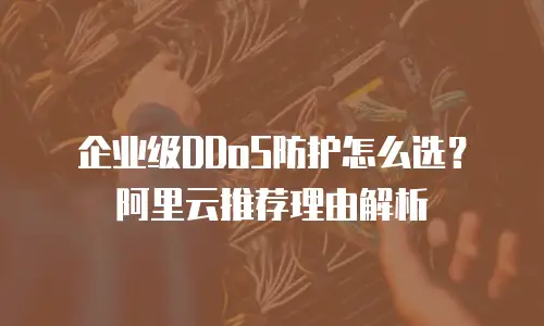 企业级DDoS防护怎么选？阿里云推荐理由解析