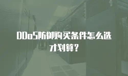 DDoS防御购买条件怎么选才划算？