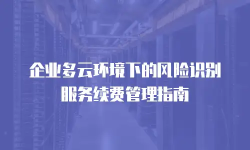 企业多云环境下的风险识别服务续费管理指南