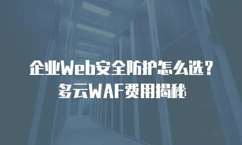 企业Web安全防护怎么选？多云WAF费用揭秘