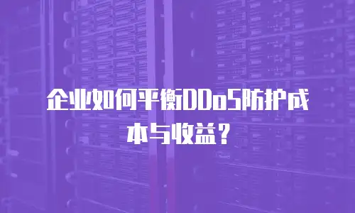 企业如何平衡DDoS防护成本与收益？