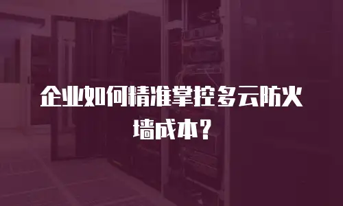 企业如何精准掌控多云防火墙成本？