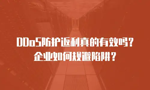 DDoS防护返利真的有效吗？企业如何规避陷阱？