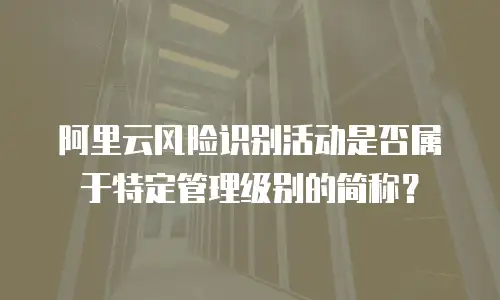 阿里云风险识别活动是否属于特定管理级别的简称？