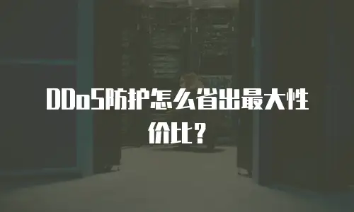 DDoS防护怎么省出最大性价比？