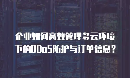企业如何高效管理多云环境下的DDoS防护与订单信息？