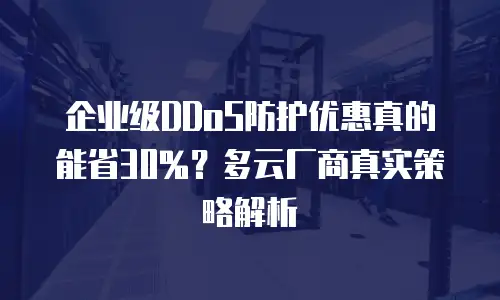 企业级DDoS防护优惠真的能省30%？多云厂商真实策略解析