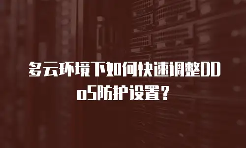 多云环境下如何快速调整DDoS防护设置？