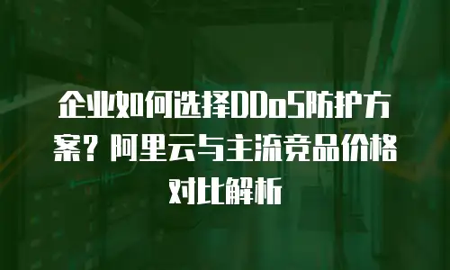 企业如何选择DDoS防护方案？阿里云与主流竞品价格对比解析
