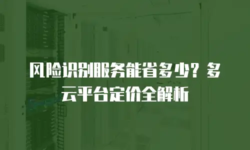 风险识别服务能省多少？多云平台定价全解析