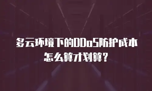 多云环境下的DDoS防护成本怎么算才划算？