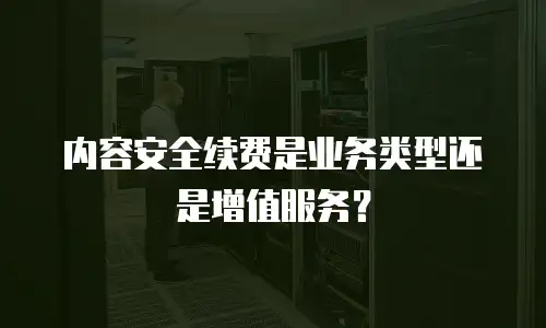 内容安全续费是业务类型还是增值服务？