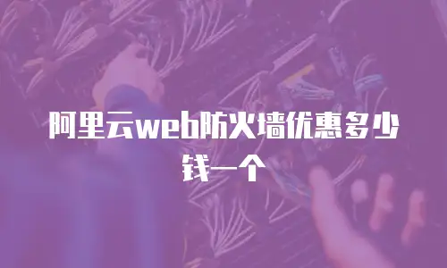 阿里云web防火墙优惠多少钱一个