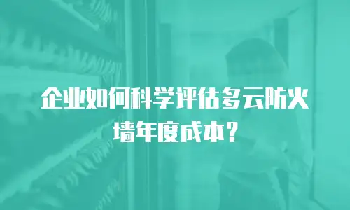 企业如何科学评估多云防火墙年度成本？