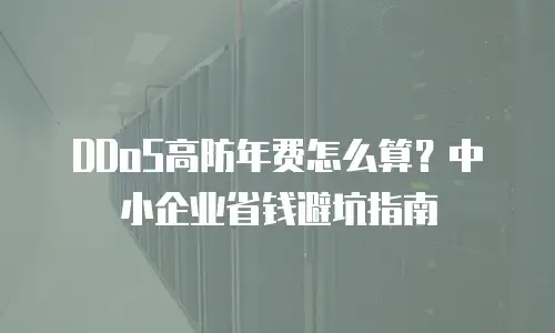 DDoS高防年费怎么算？中小企业省钱避坑指南