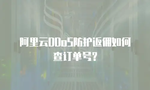 阿里云DDoS防护返佣如何查订单号？