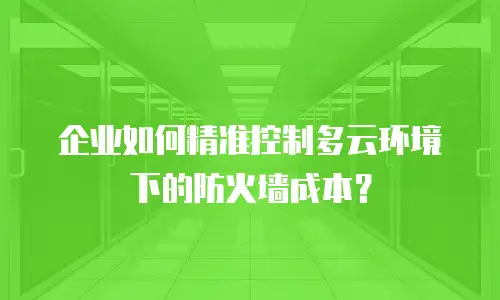 企业如何精准控制多云环境下的防火墙成本？