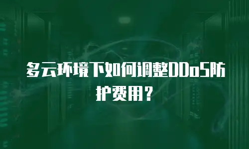 多云环境下如何调整DDoS防护费用？
