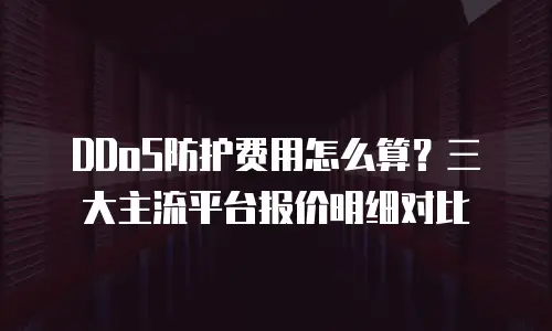 DDoS防护费用怎么算？三大主流平台报价明细对比