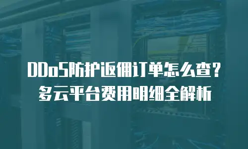 DDoS防护返佣订单怎么查？多云平台费用明细全解析