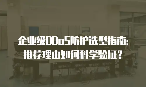 企业级DDoS防护选型指南：推荐理由如何科学验证？
