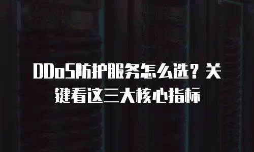 DDoS防护服务怎么选？关键看这三大核心指标