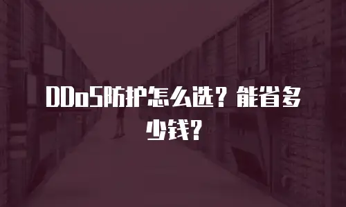 DDoS防护怎么选？能省多少钱？