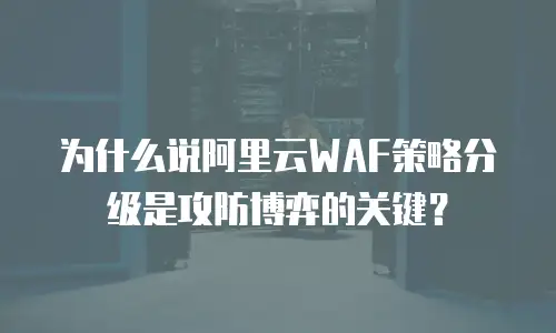 为什么说阿里云WAF策略分级是攻防博弈的关键？