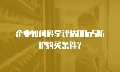 企业如何科学评估DDoS防护购买条件？