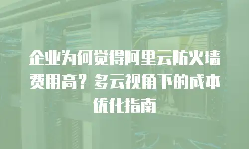 企业为何觉得阿里云防火墙费用高？多云视角下的成本优化指南