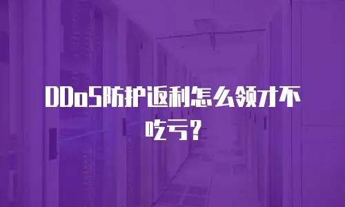 DDoS防护返利怎么领才不吃亏？