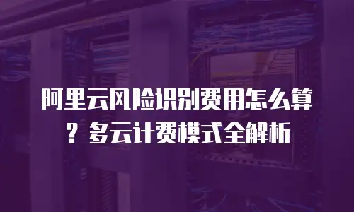 阿里云风险识别费用怎么算？多云计费模式全解析