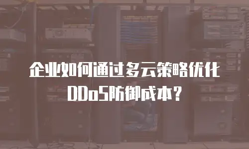 企业如何通过多云策略优化DDoS防御成本？