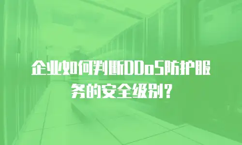 企业如何判断DDoS防护服务的安全级别？