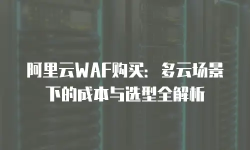 阿里云WAF购买：多云场景下的成本与选型全解析