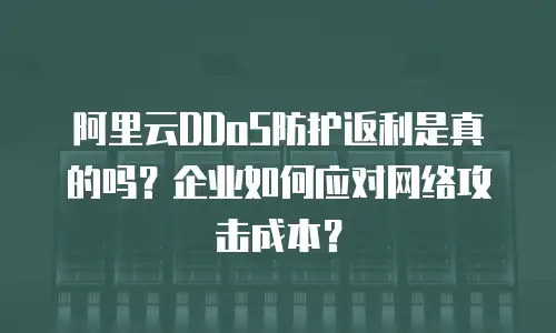 阿里云DDoS防护返利是真的吗？企业如何应对网络攻击成本？