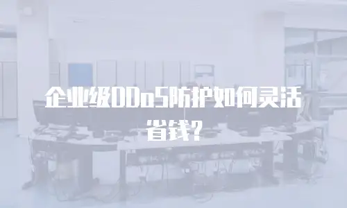 企业级DDoS防护如何灵活省钱？