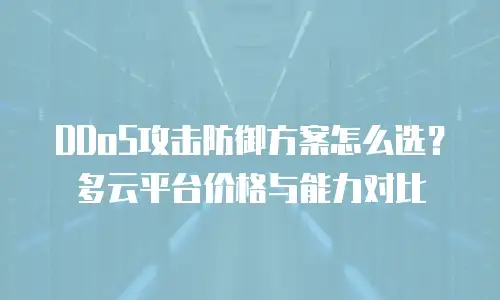 DDoS攻击防御方案怎么选？多云平台价格与能力对比