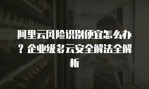 阿里云风险识别便宜怎么办？企业级多云安全解法全解析