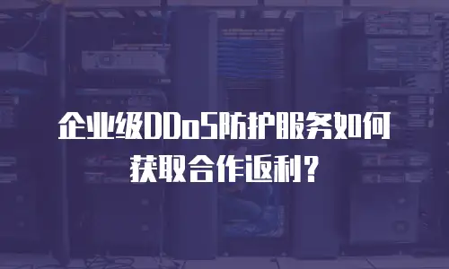 企业级DDoS防护服务如何获取合作返利？