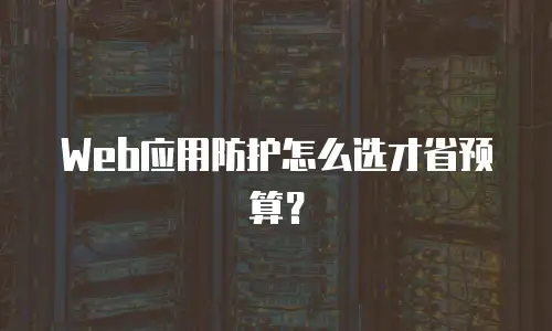 Web应用防护怎么选才省预算？
