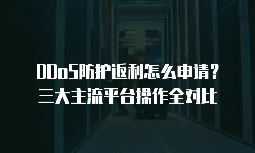 DDoS防护返利怎么申请？三大主流平台操作全对比