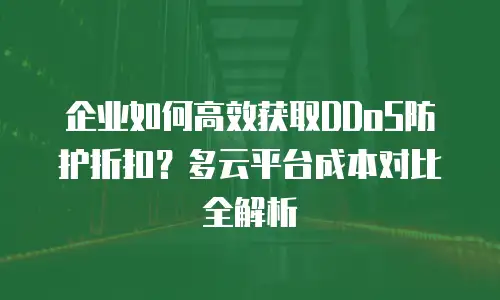企业如何高效获取DDoS防护折扣？多云平台成本对比全解析