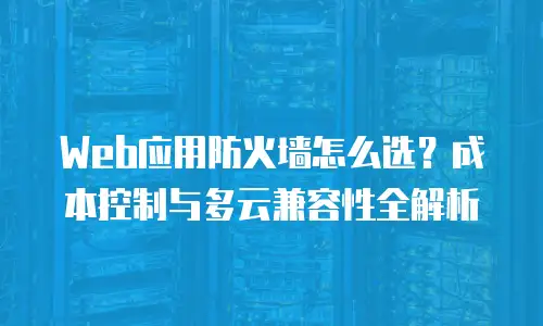 Web应用防火墙怎么选？成本控制与多云兼容性全解析