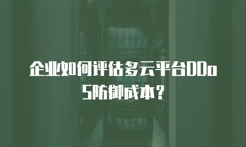 企业如何评估多云平台DDoS防御成本？