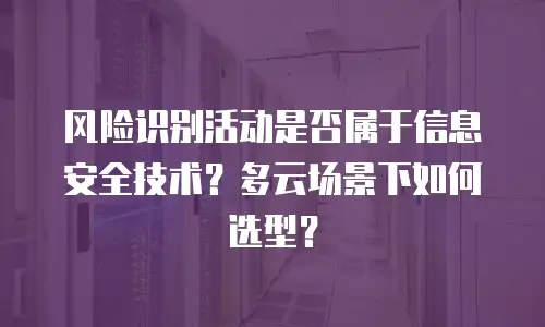 风险识别活动是否属于信息安全技术？多云场景下如何选型？