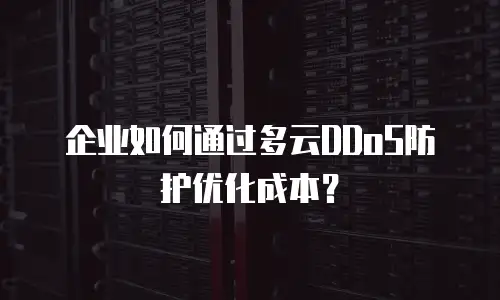 企业如何通过多云DDoS防护优化成本？