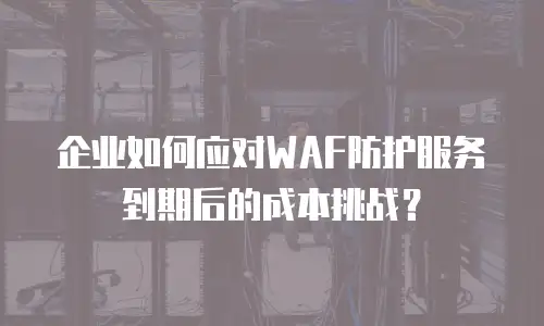 企业如何应对WAF防护服务到期后的成本挑战？